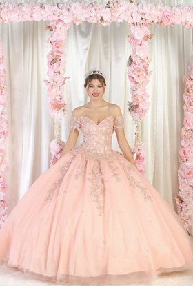 Sweet 16 Birthday Party Dress in Rose Gold Style LK187 Ball Gown