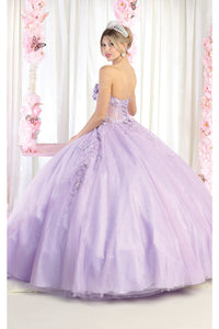 Sleeveless Quinceañera Ball Gown - Lilac / 4
