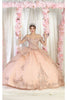 Layla K LK189 Off Shoulder Ball Quince Gown - ROSE GOLD / 4
