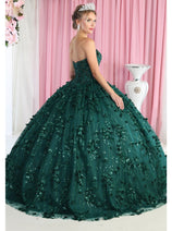 Layla K LK190 3D Floral Strapless Corset Quinceanera Ball Gown