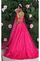 Layla K LK191 Strappy Back Cape Sleeves Beauty Pageant Ball Gown - Dress