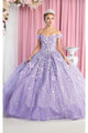 Layla K LK192 Floral Off Shoulder Ball Gown - LILCAC / 4
