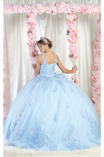May Queen LK195 Embellished Sleeveles Ball Gown