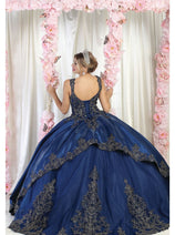 Layla K LK196 Sleeveless Satin Embroidered Quinceanera Ball Gown