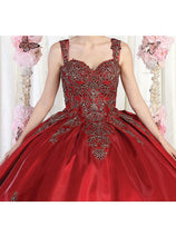 Layla K LK196 Sleeveless Satin Embroidered Quinceanera Ball Gown
