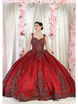 Layla K LK196 Sleeveless Satin Embroidered Quinceanera Ball Gown