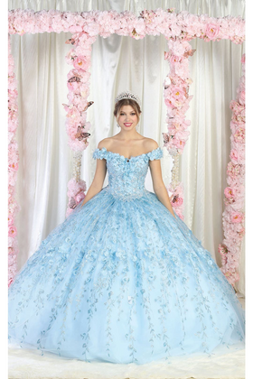 Sweet 16 Birthday Party Dress in Baby Blue Style LK198 Ball Gown