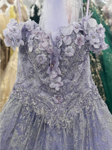 Layla K LK198 Off Shoulder Light Up Floral Quince Ball Gown