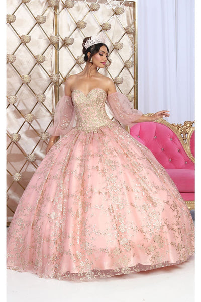 Sweet 16 Birthday Party Dress in Rose Gold Style LK200 Ball Gown