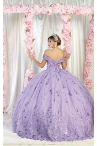 Layla K LK202 Cape 3D Floral Quinceanera Gown