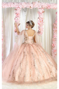 Layla K LK205 Cape Sleeves Ball Gown