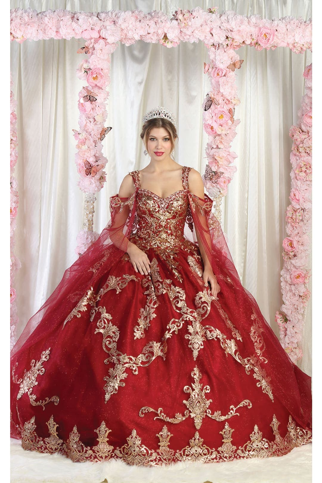 Sweet 16 Birthday Party Dress in Burgundy Style LK210 Ball Gown