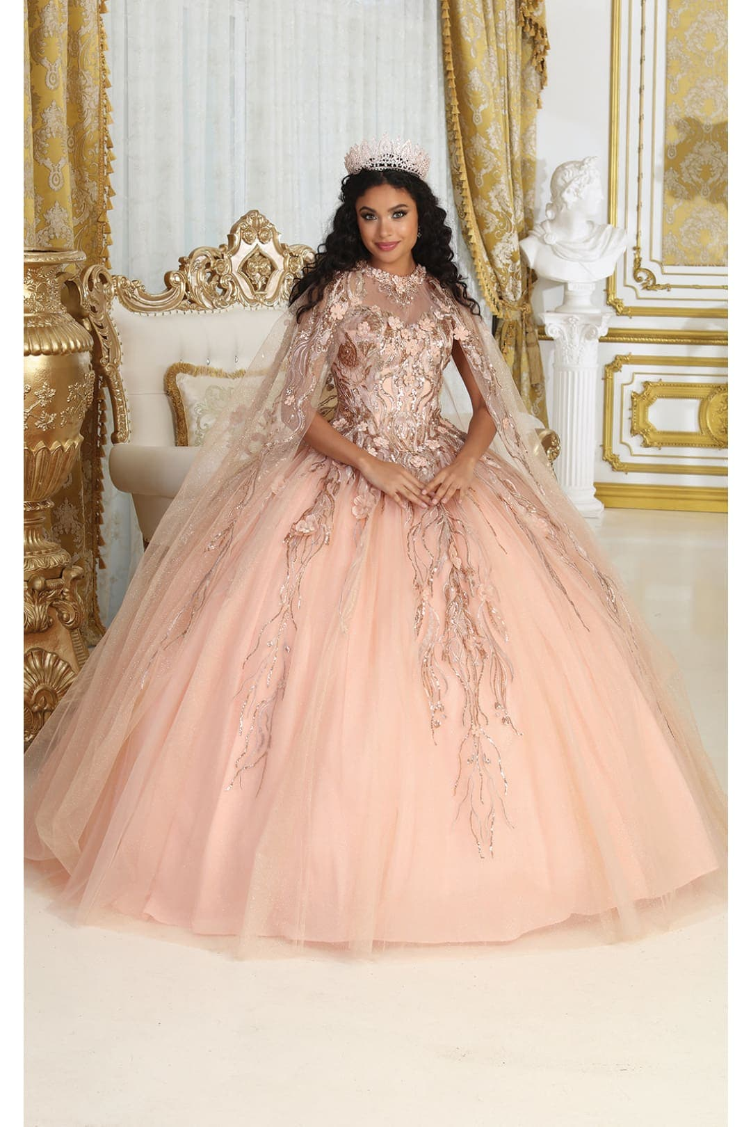 Sweet 16 Birthday Party Dress in Rose Gold Style LK212 Ball Gown Sweet 16 Birthday Party Dress in Rose Gold Style LK212 Ball Gown