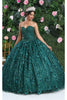 Layla K LK217 Sweetheart 3D Floral Corset Quinceanera Ball Gown - HUNTER GREEN / 4 - Dress