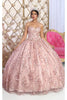 Layla K LK217 Sweetheart 3D Floral Corset Quinceanera Ball Gown - ROSE GOLD / 4 - Dress