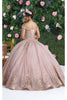 Layla K LK220 Off Shoulder Sparkling Lace Up Quinceanera Ball Gown - Dress