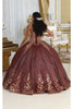 Layla K LK220 Off Shoulder Sparkling Lace Up Quinceanera Ball Gown - Dress
