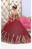Layla K LK221 Cape Sleeves Corset Embroidered Qunveanera Ball gown - Dress