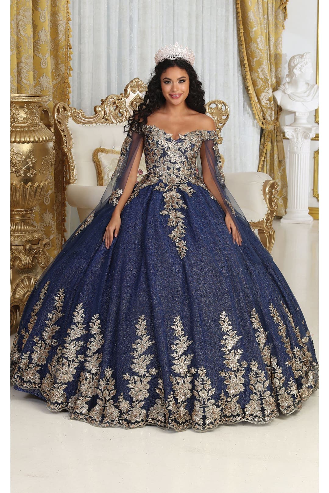 Sweet 16 Birthday Party Dress in Navy Style LK221 Ball Gown
