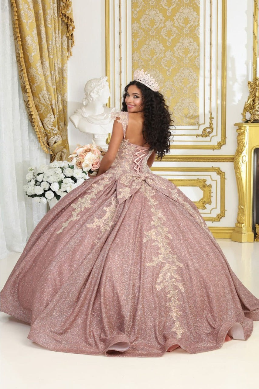 Layla K LK229 Beaded Appliques Mauve Corset Quince Ball Gown - Dress