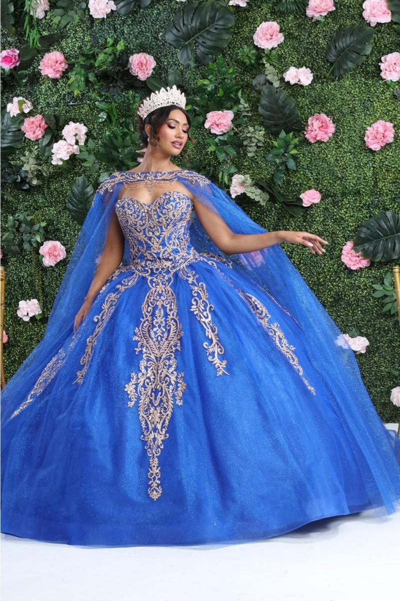 Sweet 16 Birthday Party Dress in Royal/Gold Style LK230 Ball Gown