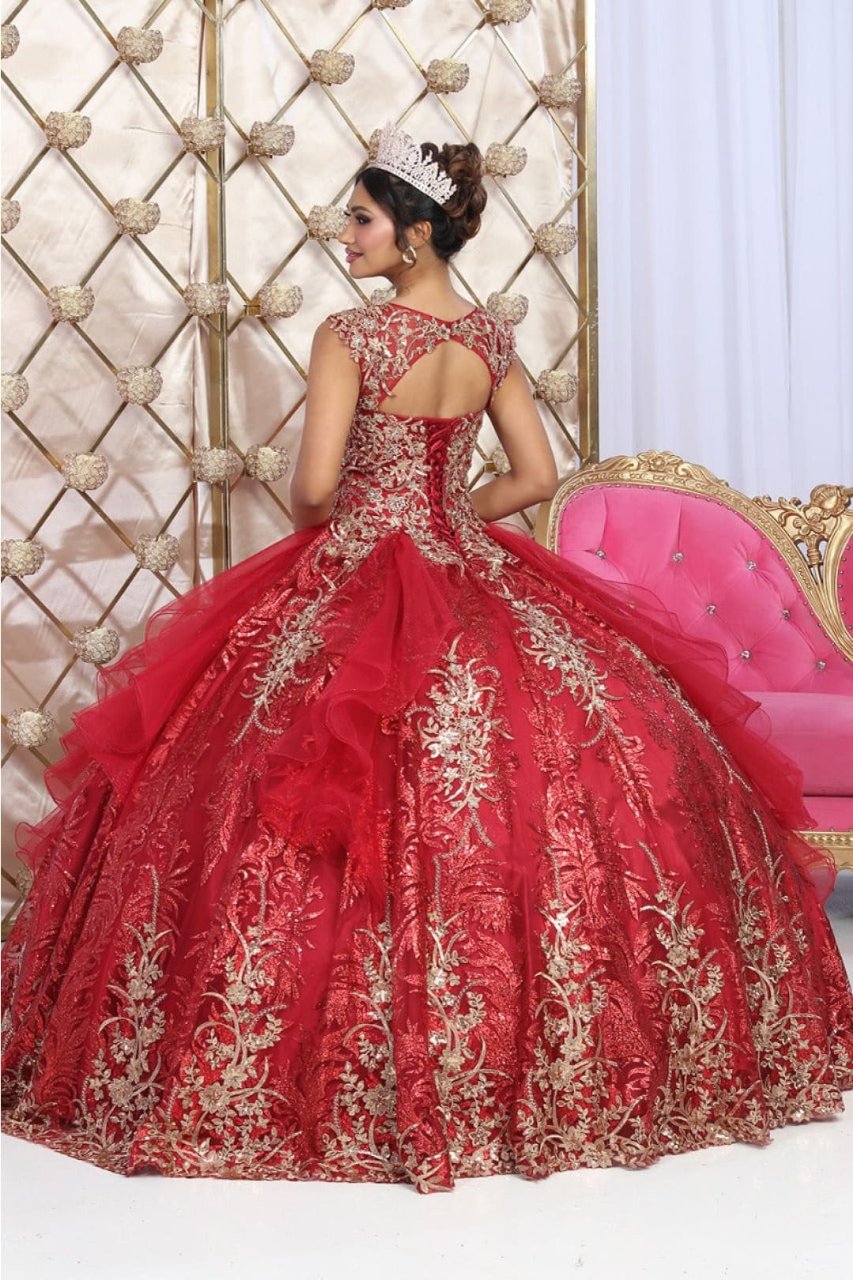 Layla K LK231 Sweetheart Glitter Tulle Quinceanera Long Gown - Dress