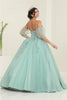 Layla K LK237 Sweetheart Floral Lace Glitter Princess Ball Gown - Dress