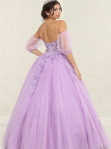 Quinceanera Dress Ball Gown Sweetheart Floral Princess Layla K LK237