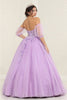 Layla K LK237 Sweetheart Floral Lace Glitter Princess Ball Gown - Dress