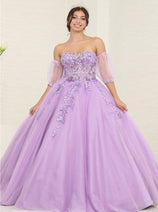 Quinceanera Dress Ball Gown Sweetheart Floral Princess Layla K LK237