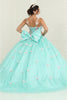 Layla K LK239 Glitter 3D Butterfly Bow Accent Quinceanera Gown - Dress