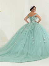 Layla K LK240 Sheer Corset Appliqued Sweet 16 Ball Gown