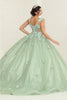 Layla K LK242 V-Neck 3D Butterfly Sheer Ball Sweet 16 Gown - Dress