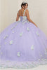 Layla K LK249 Lilac/Multi Floral Spaghetti Strap Quinceanera Gown - Dress