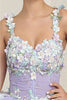 Layla K LK249 Lilac/Multi Floral Spaghetti Strap Quinceanera Gown - Dress