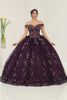 Layla K LK252 Sweetheart Corset Embroidered Sweet 16 Ball Gown - EGGPLANT / 2 - Dress