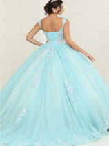 Sweet 16 Birthday Party Dress in Tiffany/ Blue Nude Style LK253 Ball Gown