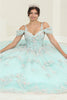 Layla K LK258 Sweetheart Mint Floral Masquerade Ball Gown - Dress