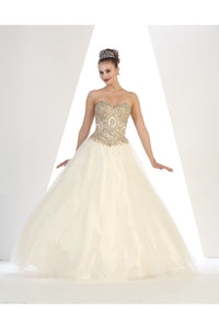 Strapless Sweet 16 Ball Dress - IVORY / 4