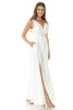 Lenovia 5232 Sleeveless Flared Simple Side Pocket Bridesmaids Dress - IVORY / S - Dress