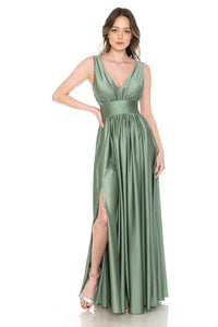 Lenovia 5232 Sleeveless Flared Simple Side Pocket Formal Dress - Dress