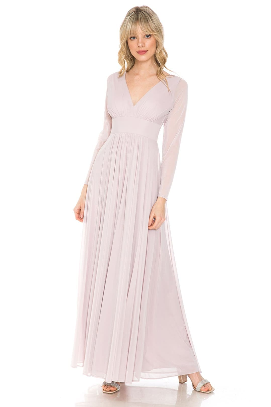 Dusty Rose Bridesmaid Dresses-Inexpensive Lenovia 5234 Long Sleeve She Dusty Rose Bridesmaid Dresses-Inexpensive Lenovia 5234 Long Sleeve She