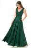 Lenovia 5242 Side Pockets A-line Shiny Formal Gown - Dress