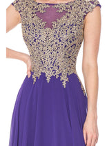 Lenovia 8123 Embroidered Chiffon Mother of Bride Gown