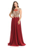 Classy Special Occasion Gown - BURGUNDY / XS