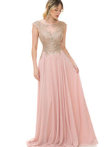 Lenovia 8123 Embroidered Chiffon Mother of Bride Gown