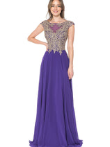 Lenovia 8123 Embroidered Chiffon Mother of Bride Gown