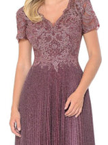 Lenovia 8139 Short Sleeve Mother Of The Bride Gown