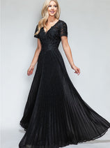 Lenovia 8139 Short Sleeve Mother Of The Bride Gown