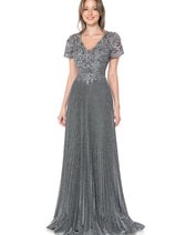 Lenovia 8139 Short Sleeve Mother Of The Bride Gown